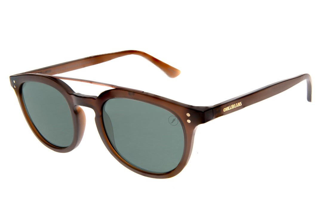 OCULOS UNISSEX REDONDO MARROM OCCL4073
