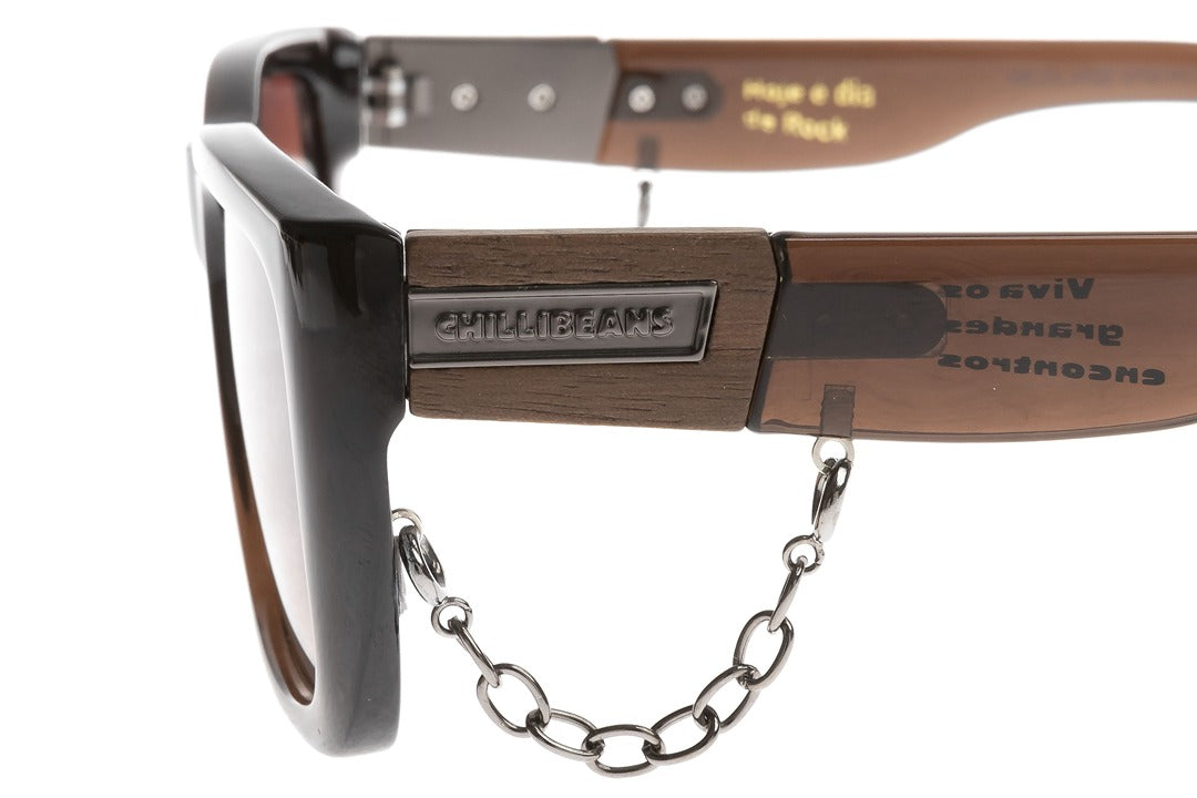 OCULOS UNISSEX ROCK IN RIO 2024 QUADRADO MARROM OCCL4722