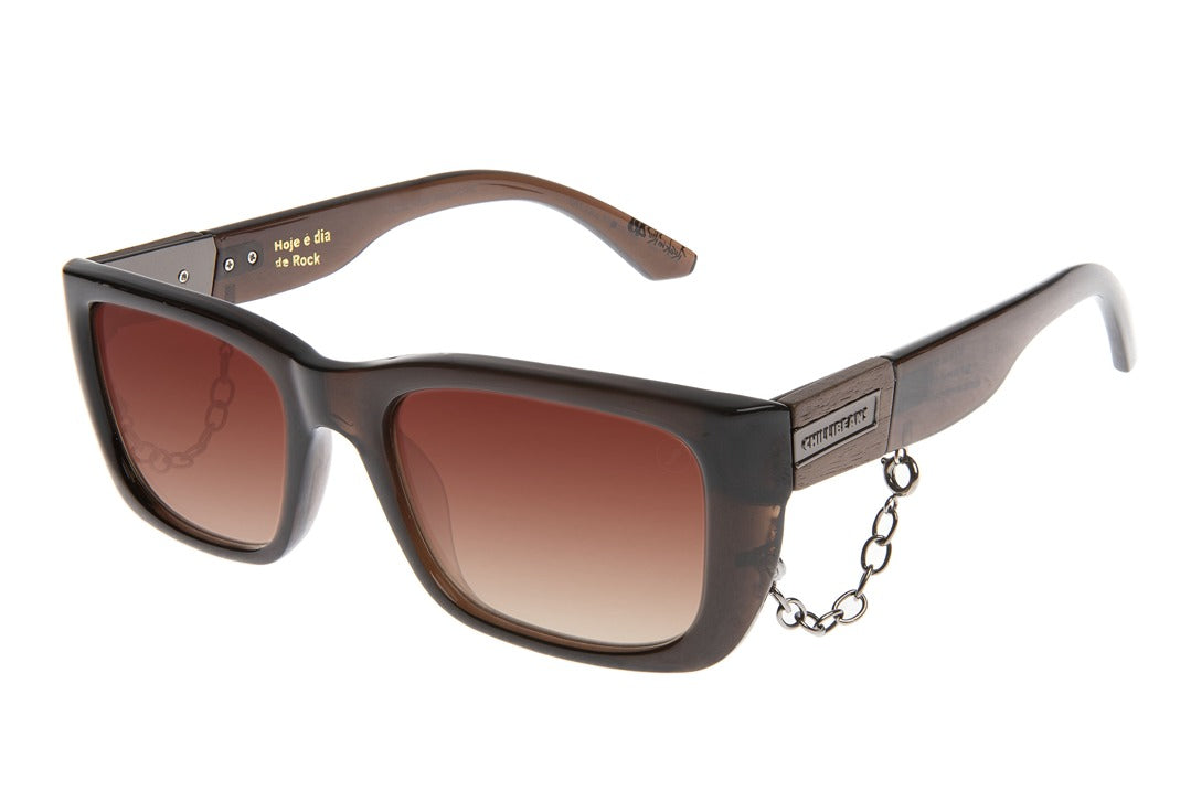 OCULOS UNISSEX ROCK IN RIO 2024 QUADRADO MARROM OCCL4722