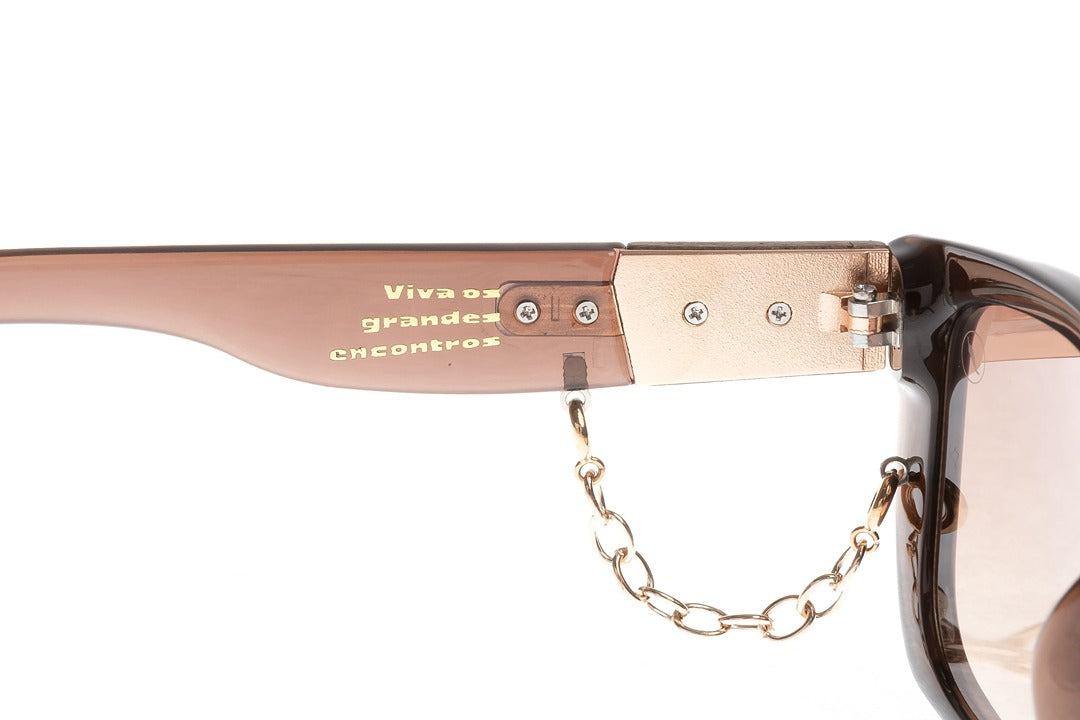 OCULOS UNISSEX ROCK IN RIO 2024 QUADRADO MARROM OCCL4722