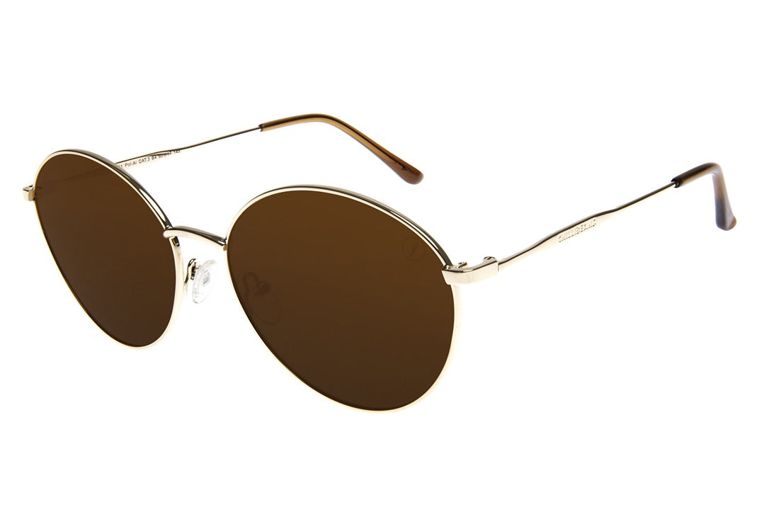 OCULOS UNISSEX CHILLI BEANS REDONDO DOURADO OCMT3697