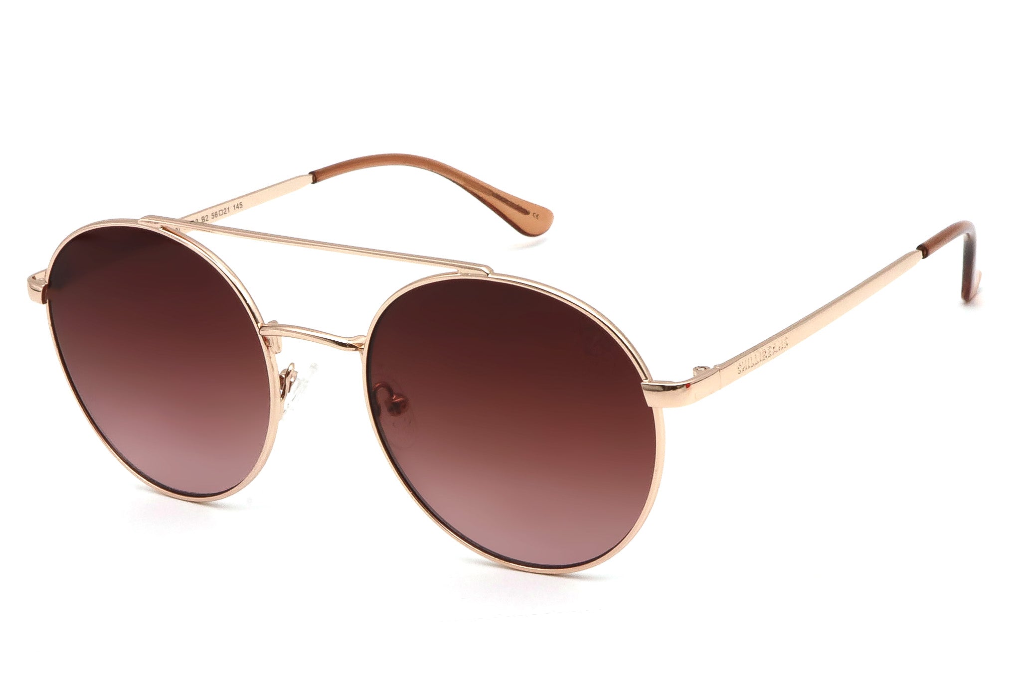 OCULOS FEMININO CHILLI BEANS DEGRADE MARROM REDONDO OCMT3875