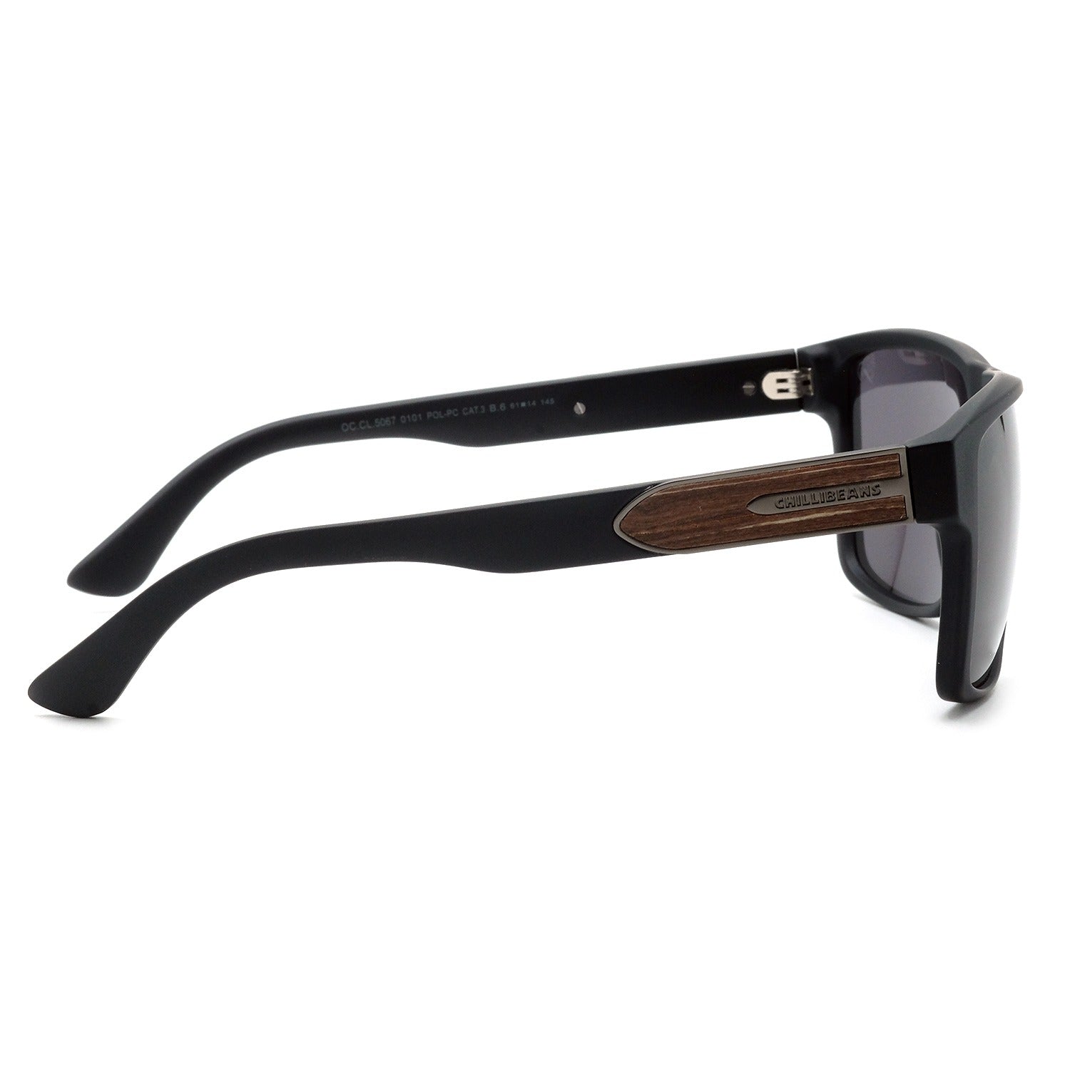 OCULOS BAMBU E MADEIRA MASCULINO PRETO POLICARBONATO OCCL5067