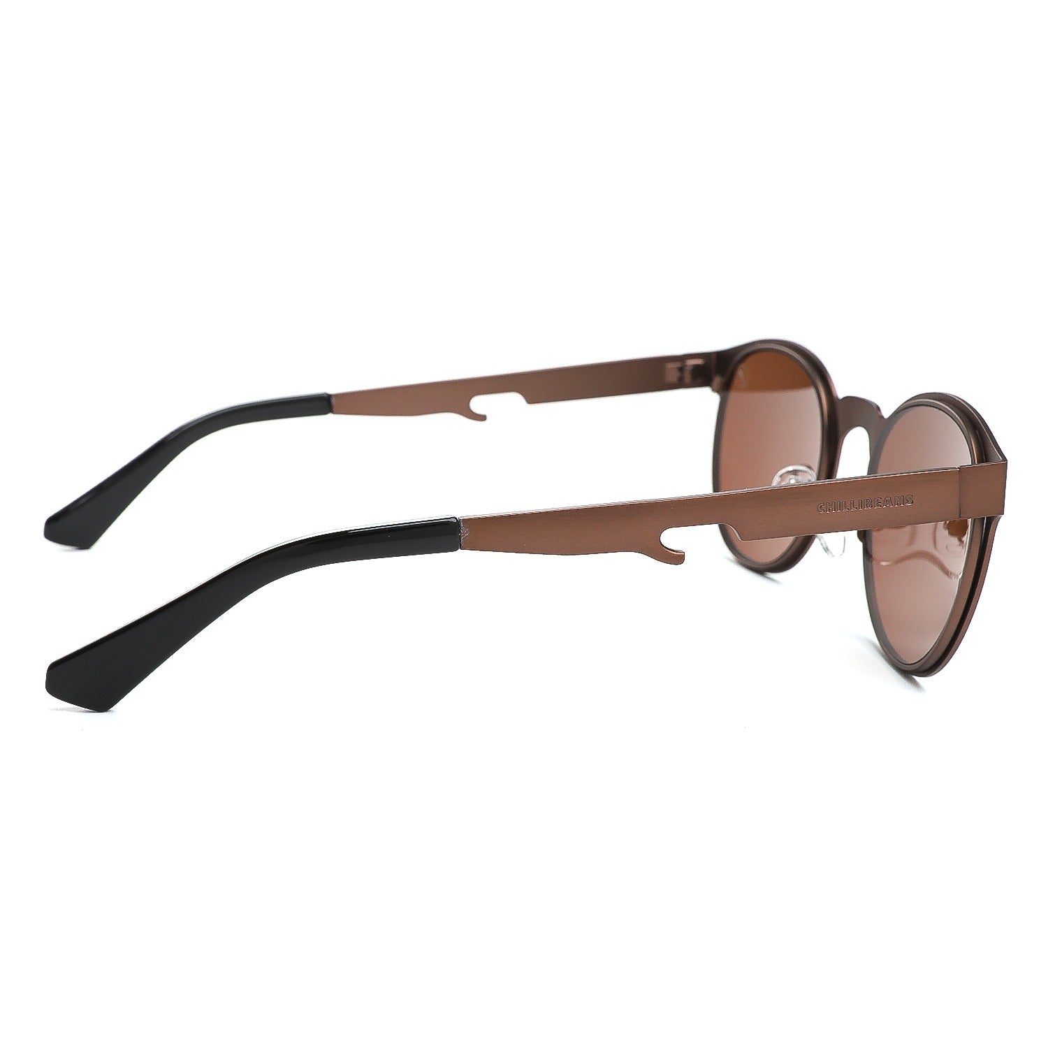 OCULOS CHILLI BEANS MASCULINO MARROM ACO INOXIDAVEL OCMT4169