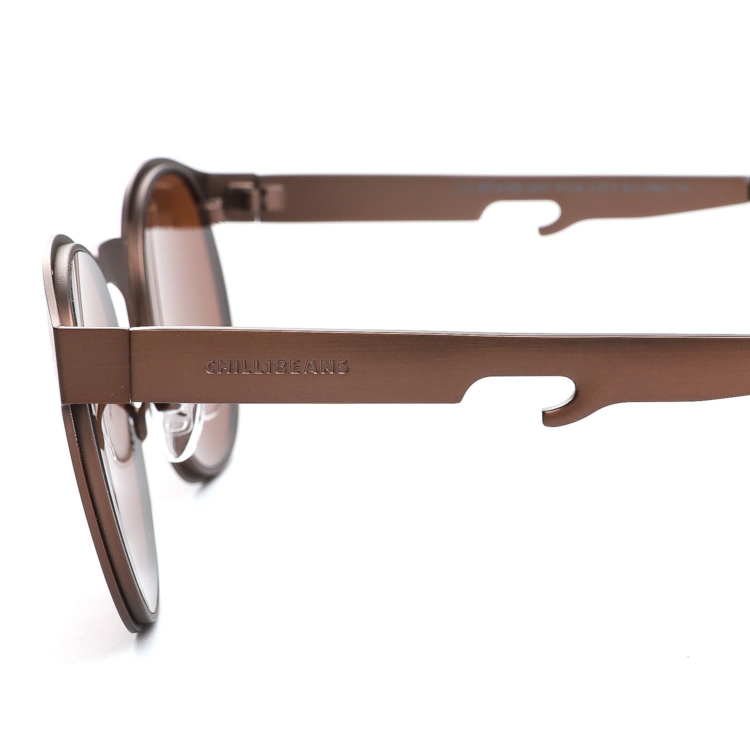 OCULOS CHILLI BEANS MASCULINO MARROM ACO INOXIDAVEL OCMT4169