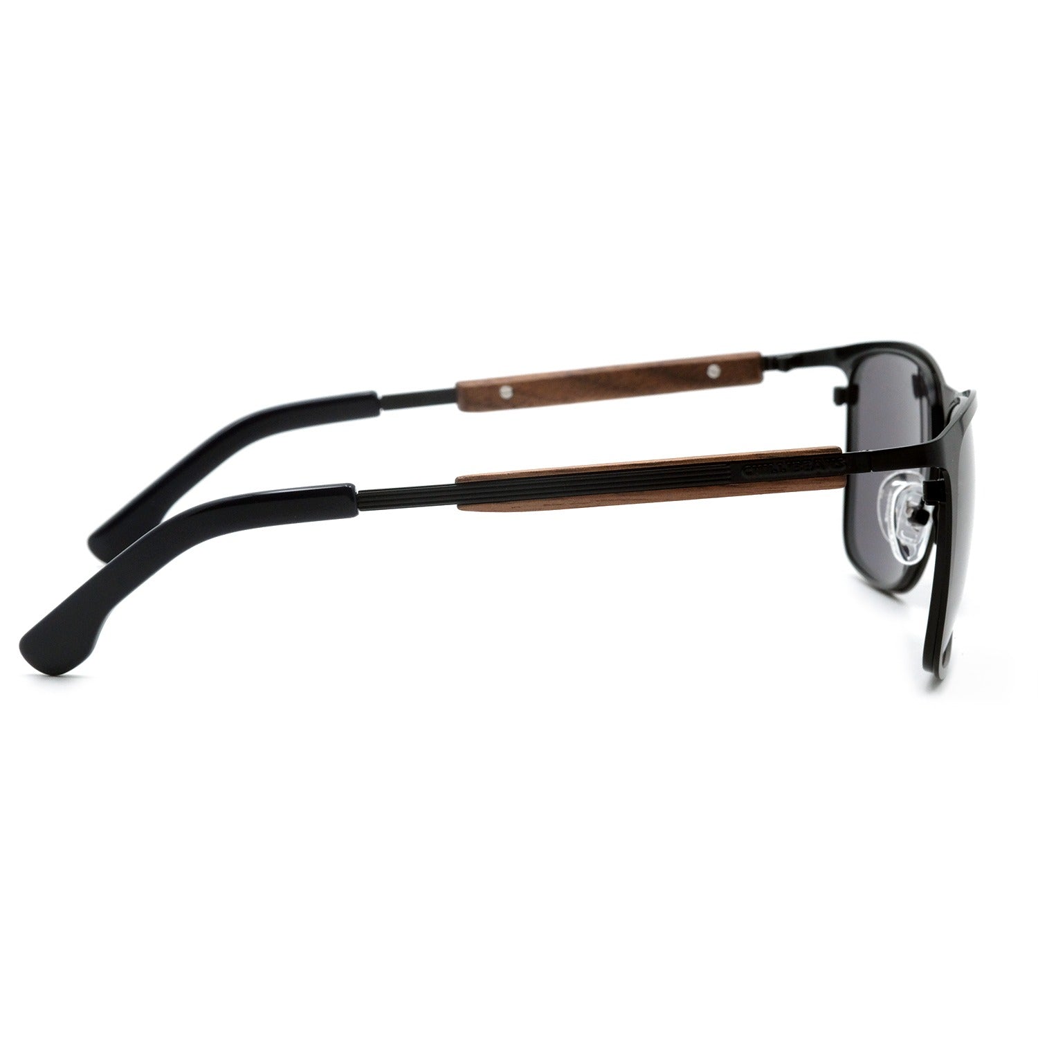 OCULOS BAMBU E MADEIRA MASCULINO PRETO ACO INOXIDAVEL OCMT4222