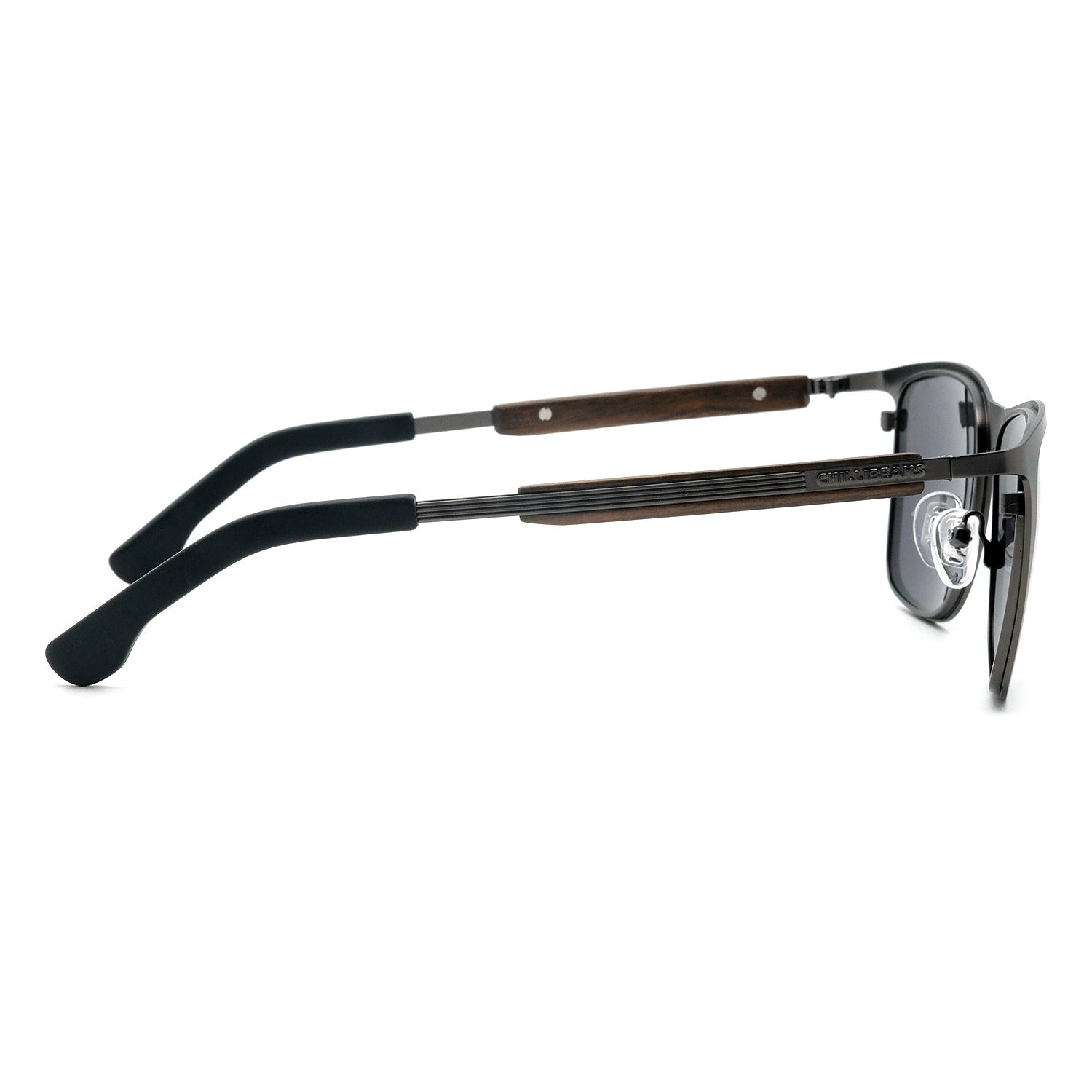 OCULOS BAMBU E MADEIRA MASCULINO PRETO ACO INOXIDAVEL OCMT4222