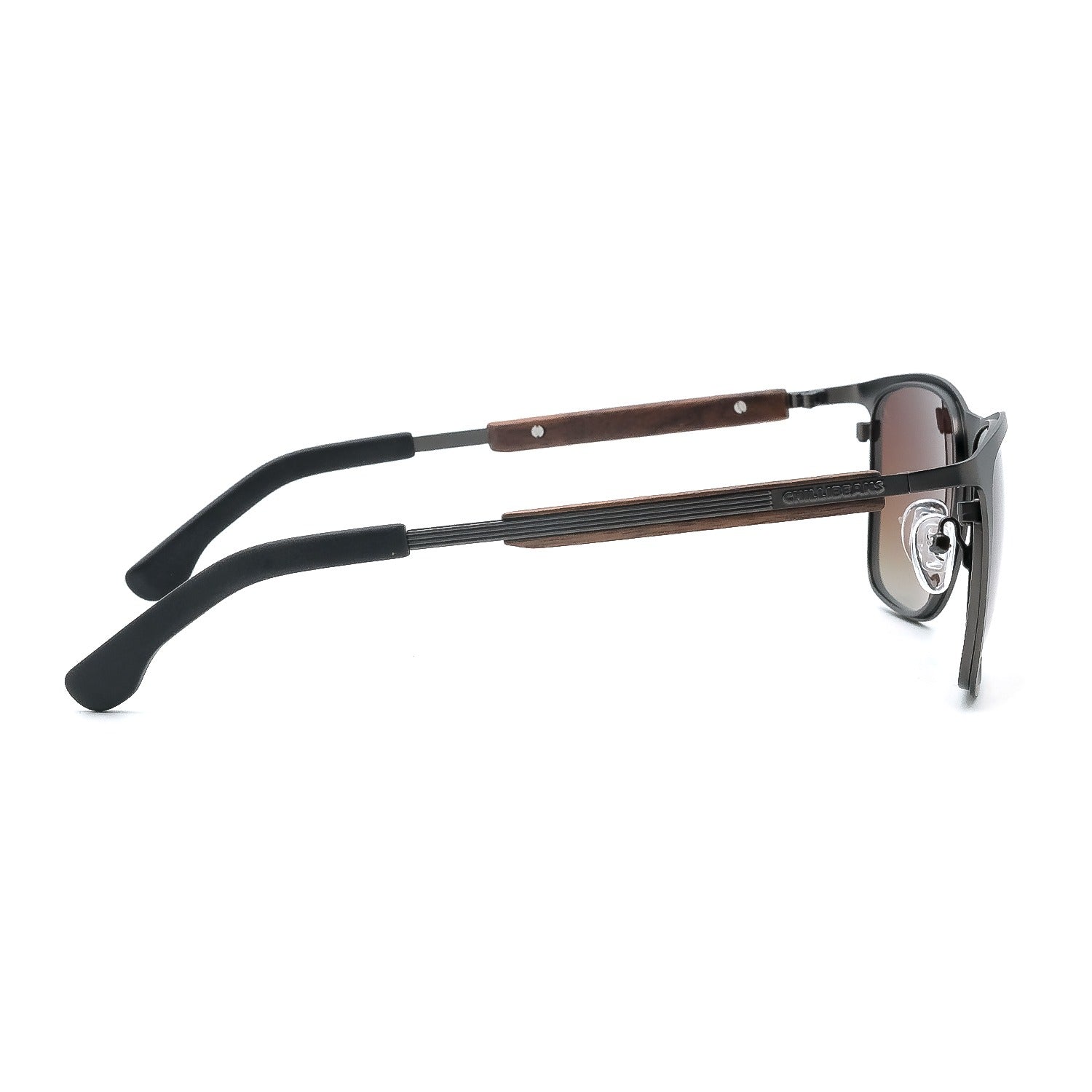 OCULOS BAMBU E MADEIRA MASCULINO PRETO ACO INOXIDAVEL OCMT4222