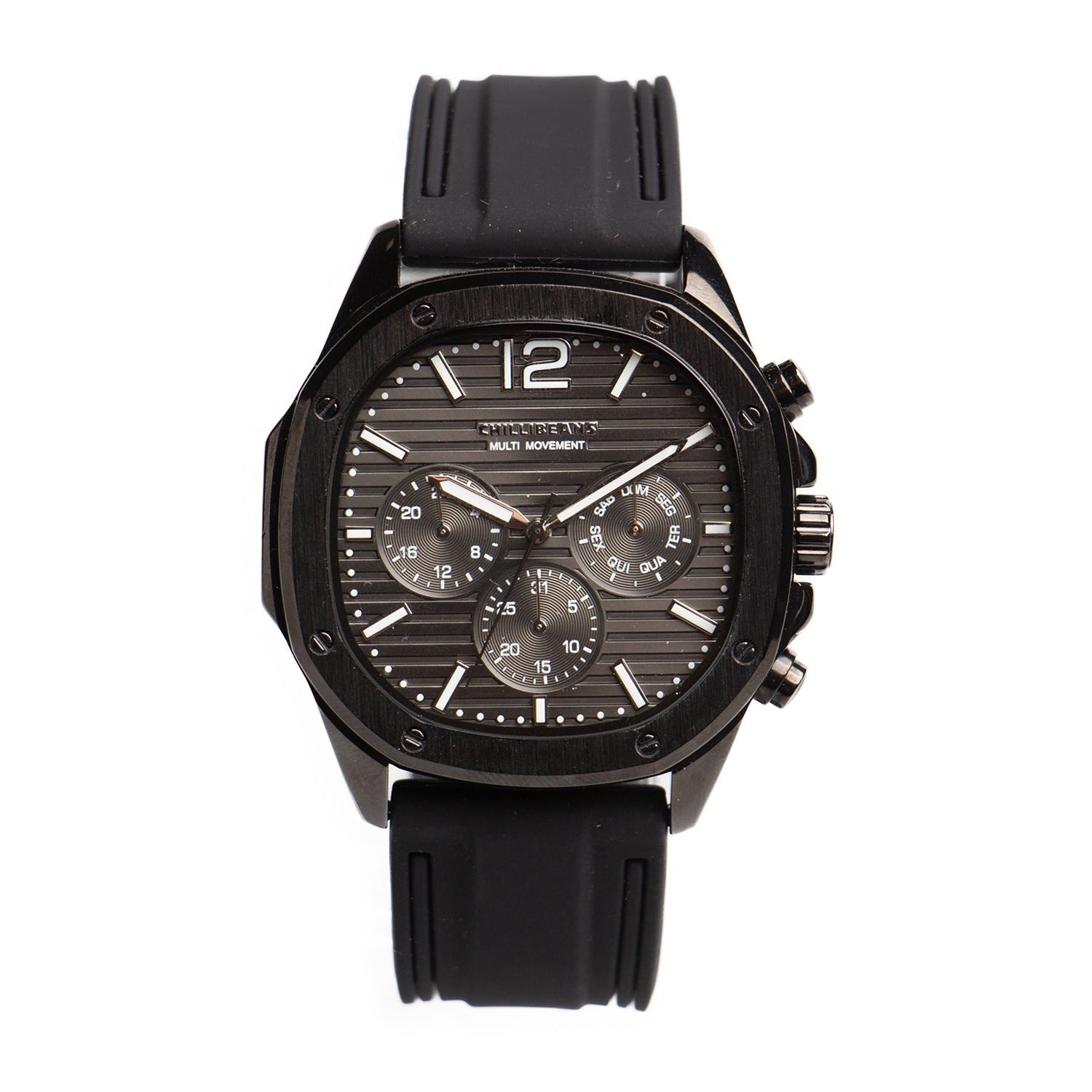 RELOGIOS CHILLI BEANS MASCULINO PRETO BRASS REES0280
