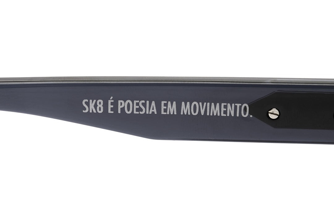 Óculos de Sol Feminino SK8 - Quadrado Preto Brilho