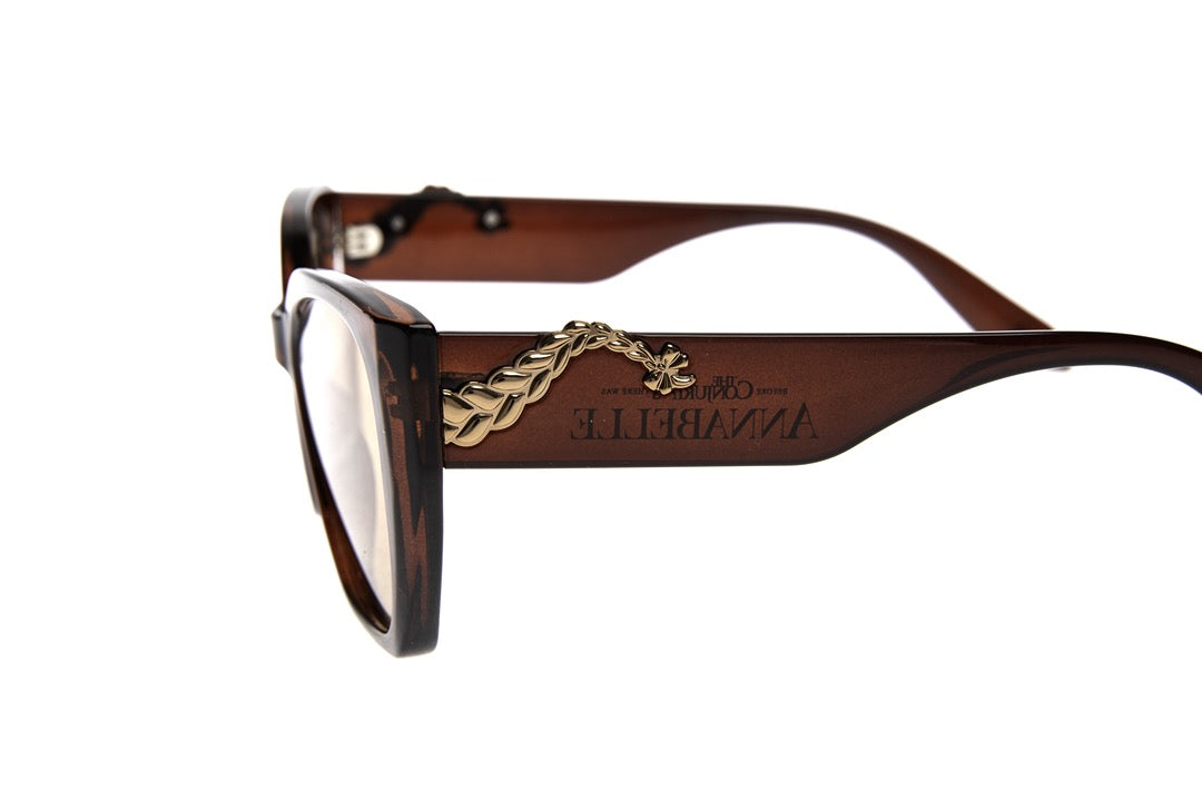 OCULOS FEMININO HALLOWEEN DEGRADE MARROM QUADRADO OCCL4229