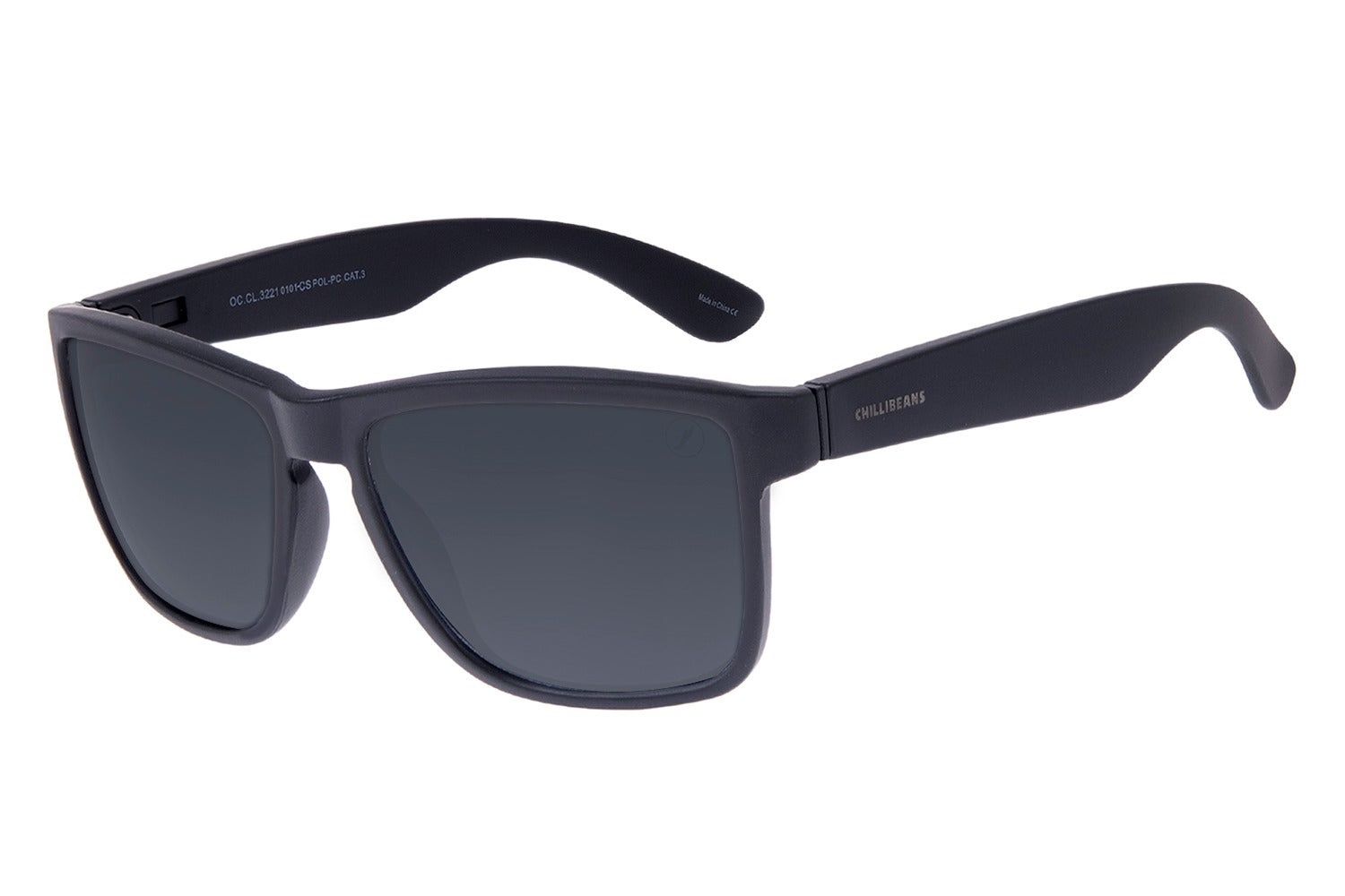 OCULOS CHILLI BEANS MASCULINO PRETO POLICARBONATO OCCL3221