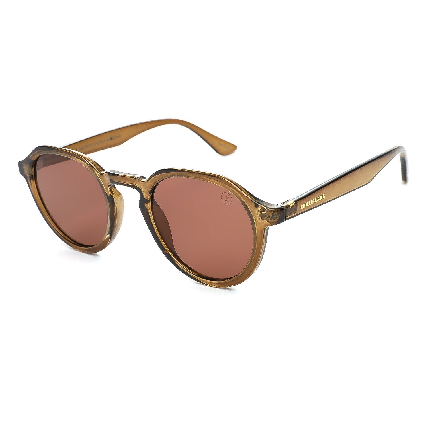 OCULOS CHILLI BEANS MASCULINO MARROM POLICARBONATO OCCL5042