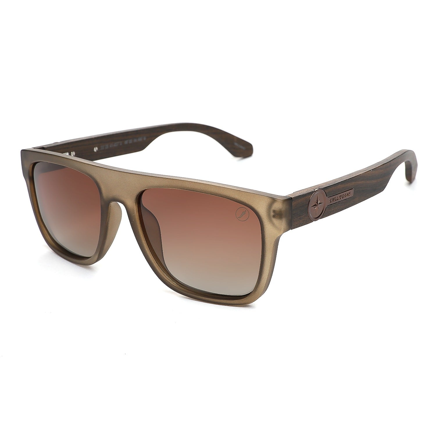 OCULOS BAMBU E MADEIRA MASCULINO PRETO POLICARBONATO OCCL5085