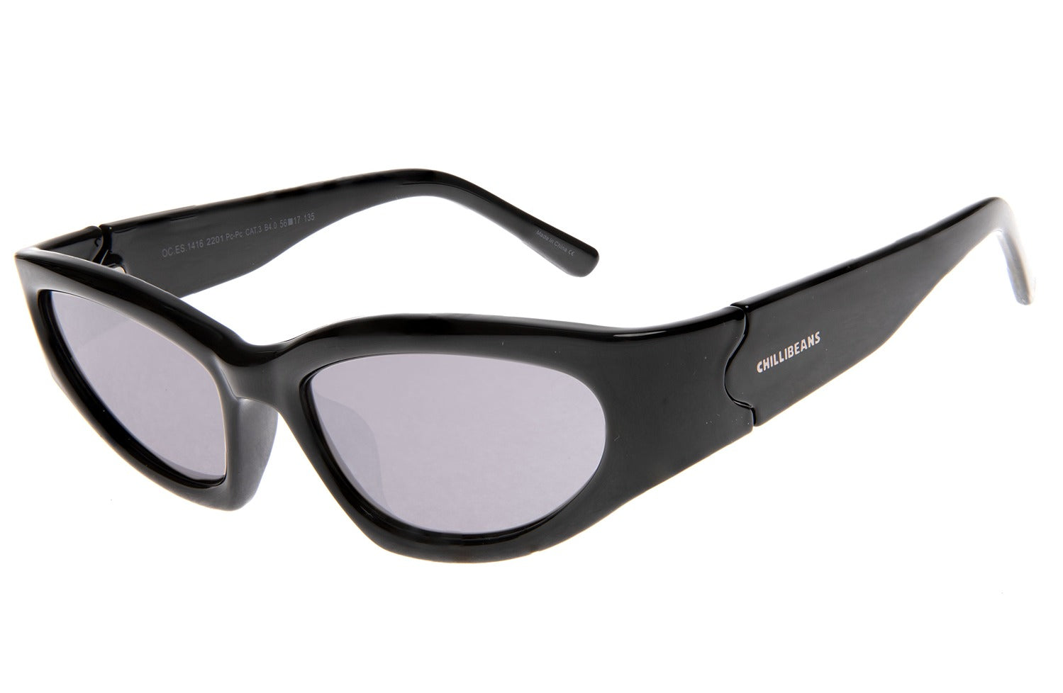 OCULOS CHILLI BEANS MASCULINO PRETO POLICARBONATO OCES1416