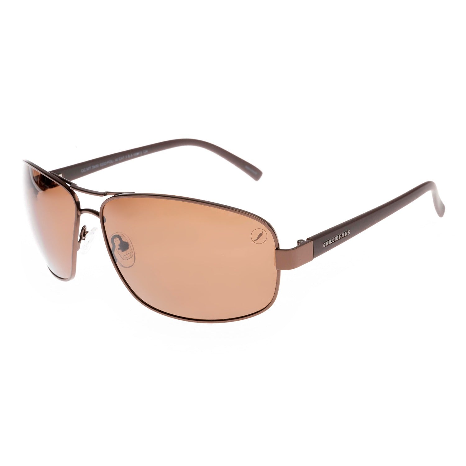 OCULOS CHILLI BEANS MASCULINO MARROM ACO INOXIDAVEL OCMT3959