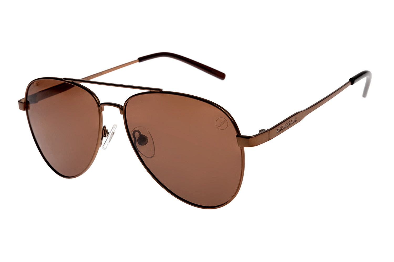 OCULOS CHILLI BEANS MASCULINO MARROM ACO INOXIDAVEL OCMT4004