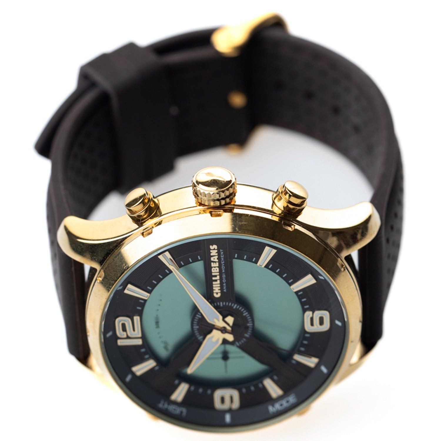 RELOGIOS CHILLI BEANS MASCULINO ONIX BRASS REES0270
