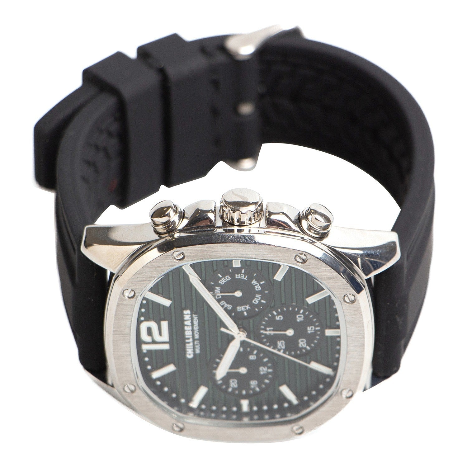 RELOGIOS CHILLI BEANS MASCULINO PRETO BRASS REES0280