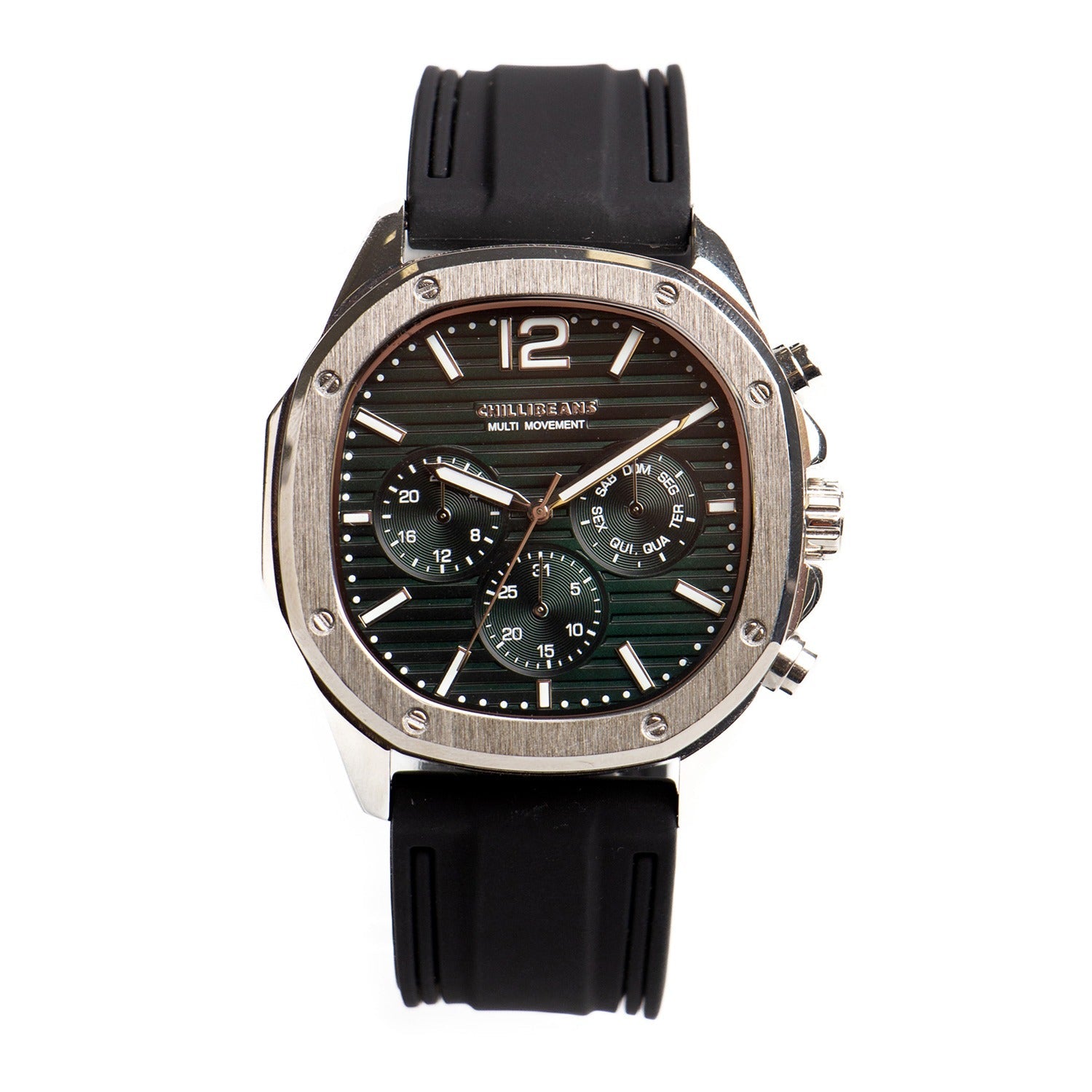RELOGIOS CHILLI BEANS MASCULINO PRETO BRASS REES0280