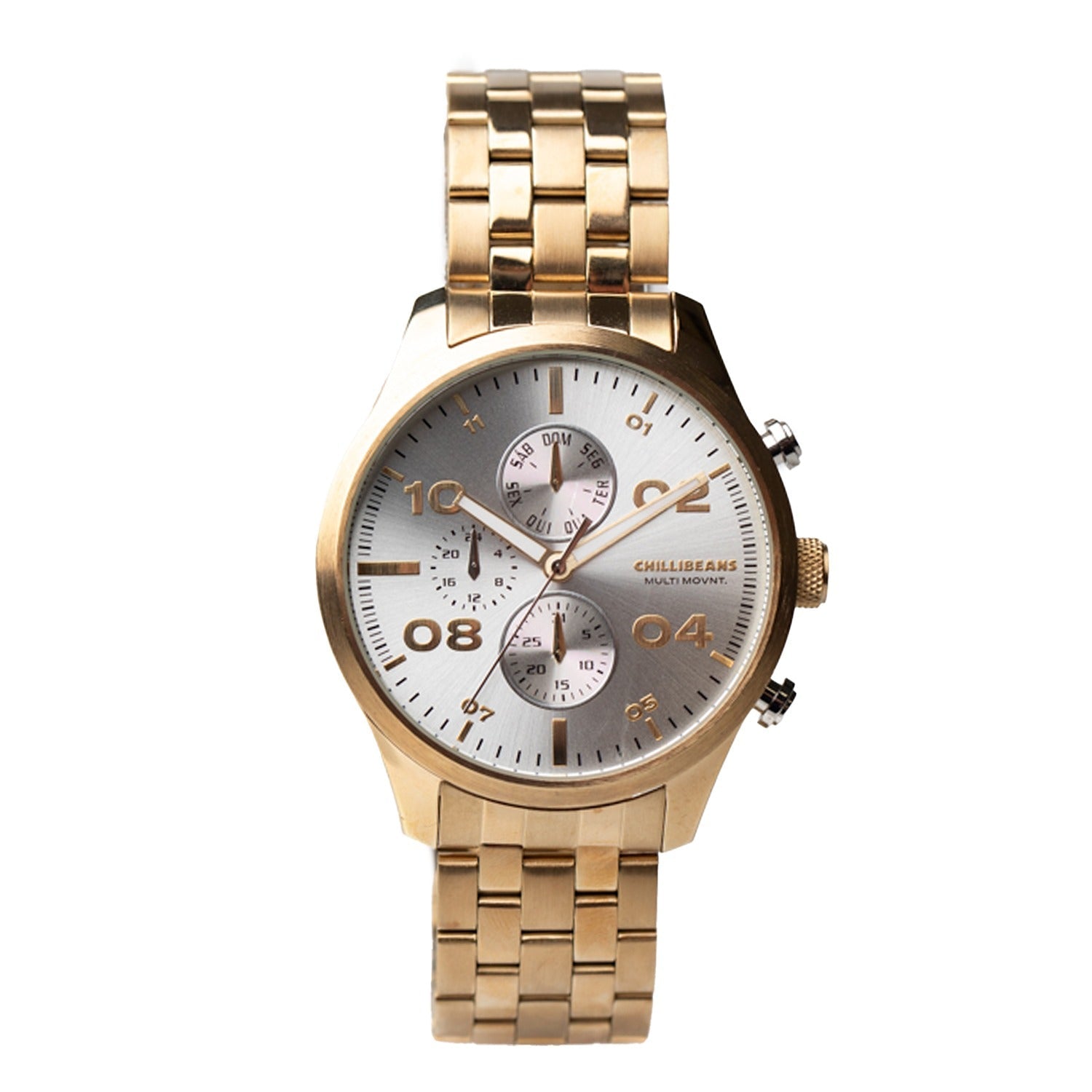 RELOGIOS CHILLI BEANS MASCULINO PRATA BRASS REMT1656