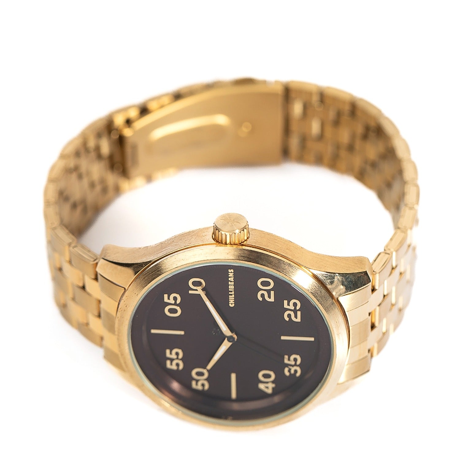 RELOGIOS CHILLI BEANS MASCULINO PRETO BRASS REMT1662