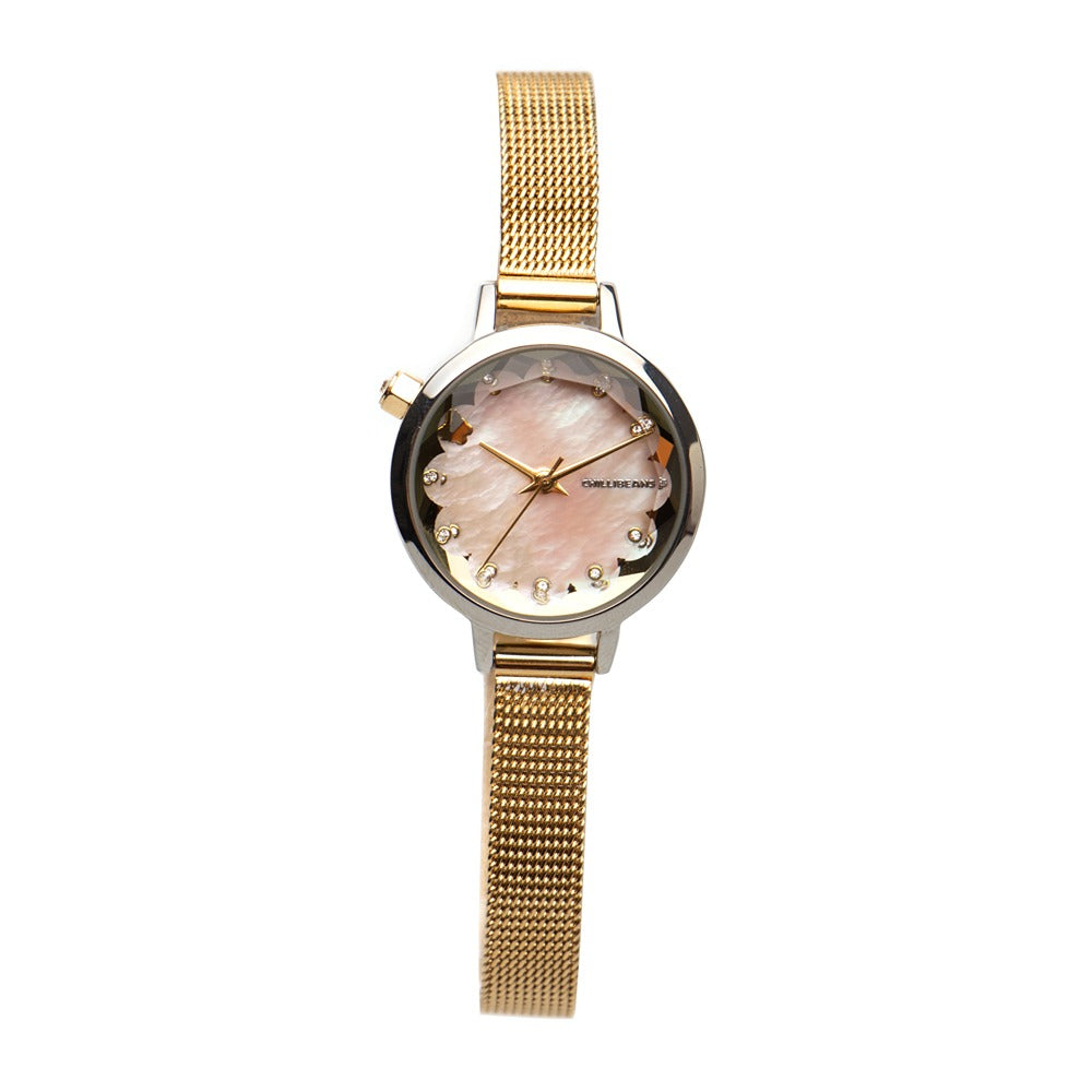 RELOGIOS RISQUE FEMININO DOURADO BRASS REMT1712
