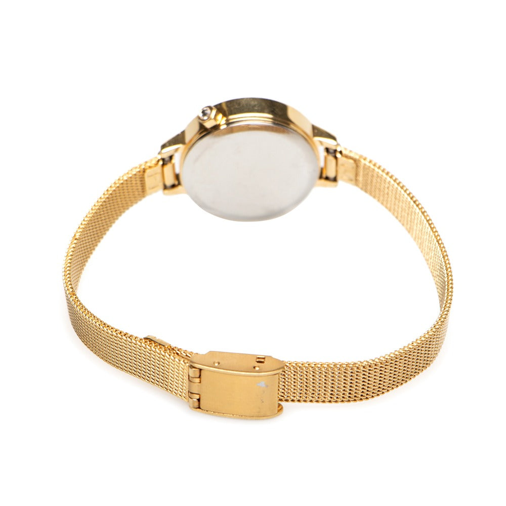 RELOGIOS RISQUE FEMININO DOURADO BRASS REMT1712