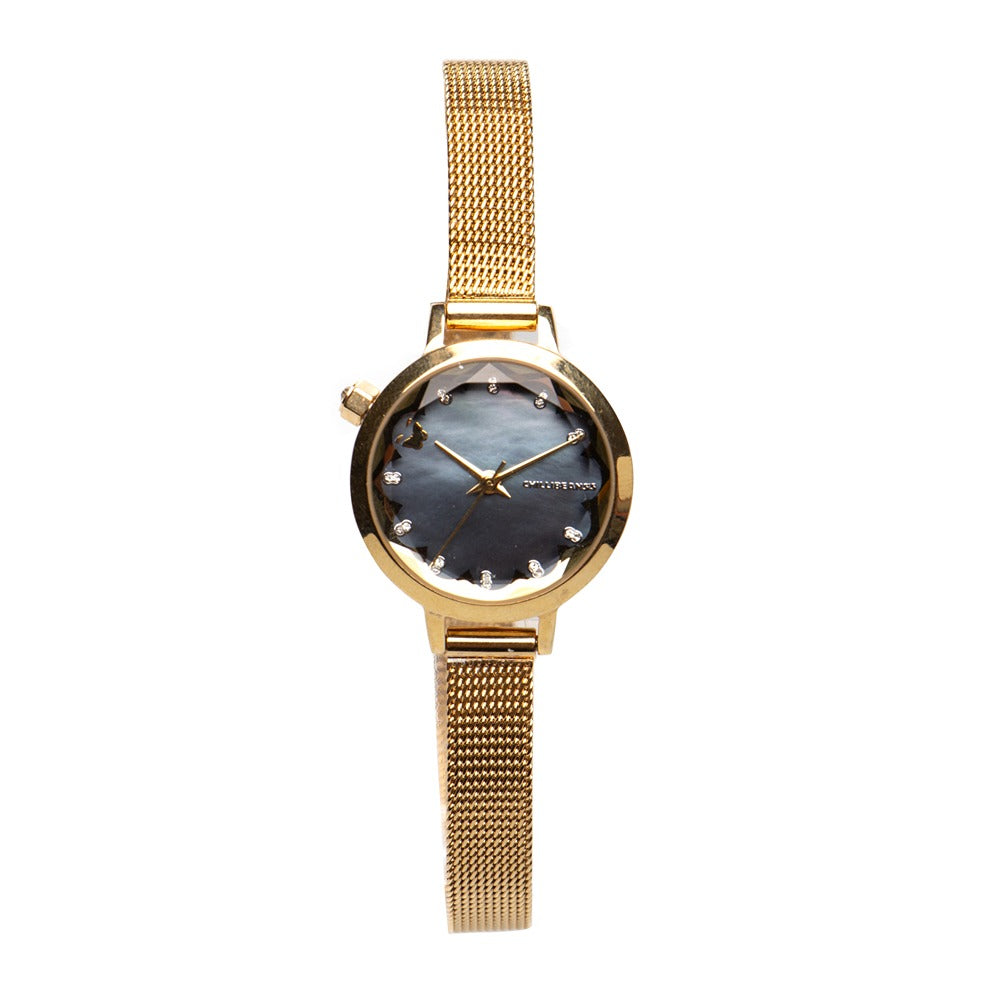 RELOGIOS RISQUE FEMININO DOURADO BRASS REMT1712