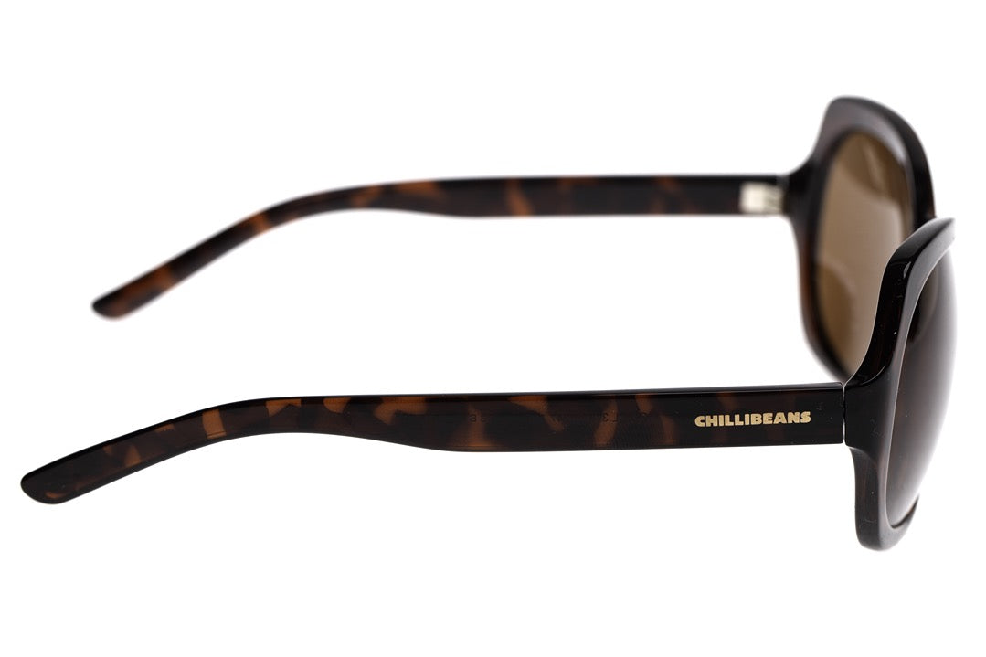 Chilli Beans Women's Basic Gradient Brown Tortoiseshell Sunglasses